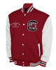South Carolina Gamecocks Fleece Burgundy and White Varsity Jacket