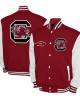 South Carolina Gamecocks Fleece Burgundy and White Varsity Jacket