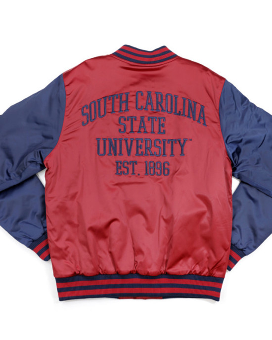 South Carolina State Navy and Garnet Baseball Jacket South Carolina State Navy and Garnet Baseball Jacket