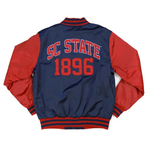 South Carolina State Navy and Red Baseball Jacket