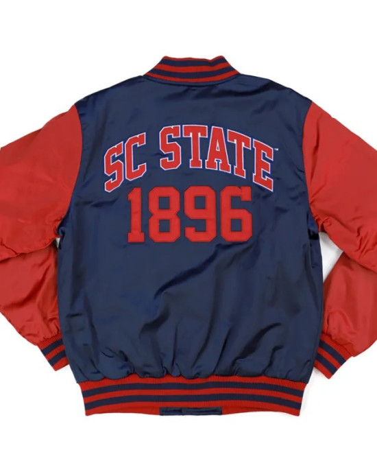 South Carolina State Navy and Red Baseball Jacket South Carolina State Navy and Red Baseball Jacket