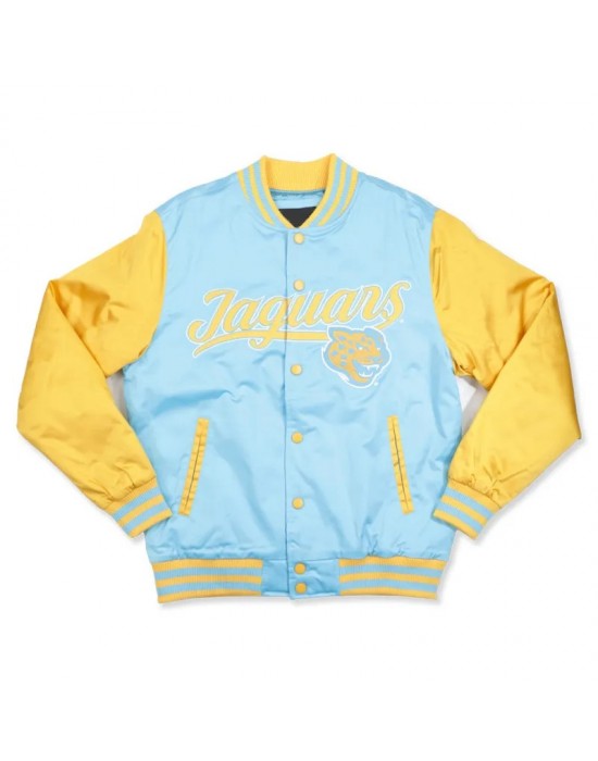 Southern University Columbia Blue and Gold Baseball Jacket