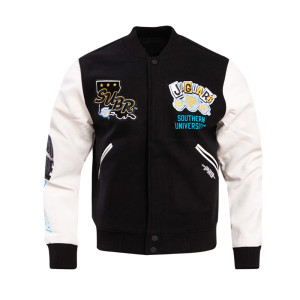 Southern University Homecoming Black and White Varsity Jacket