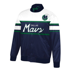 Special Script Dallas Mavericks Navy and White Jacket