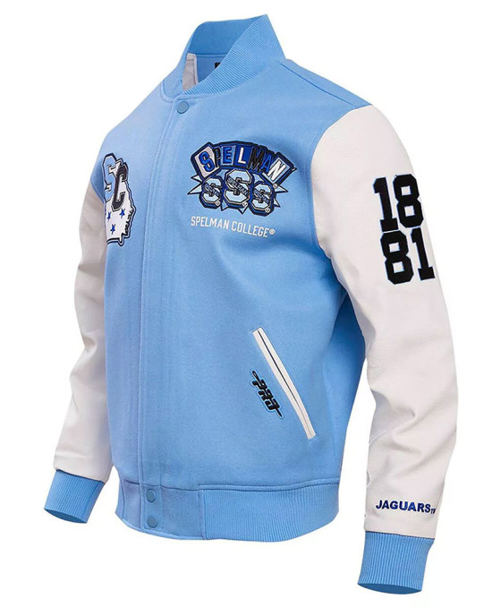 Spelman College Jaguars Blue Wool Varsity Jacket Spelman College Jaguars Blue Wool Varsity Jacket