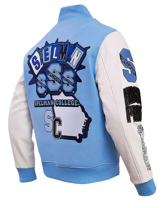 Spelman College Jaguars Blue Wool Varsity Jacket Spelman College Jaguars Blue Wool Varsity Jacket