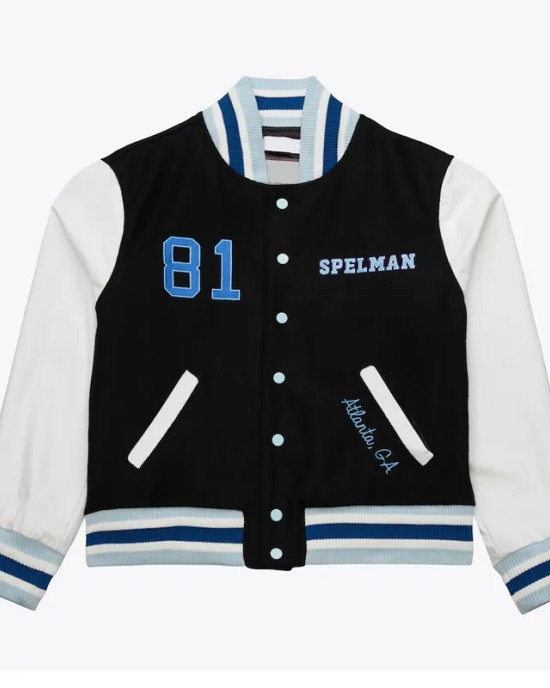 Spelman College Jaguars Homecoming Black Varsity Jacket Spelman College Jaguars Homecoming Black Varsity Jacket