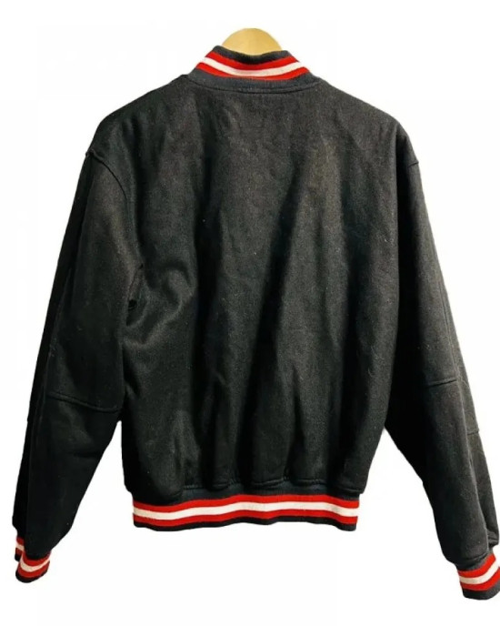 St Kilda Saints 90’s Black Varsity Wool Jacket