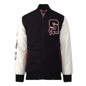 St Kilda Saints Collegiate Black and White Varsity Jacket