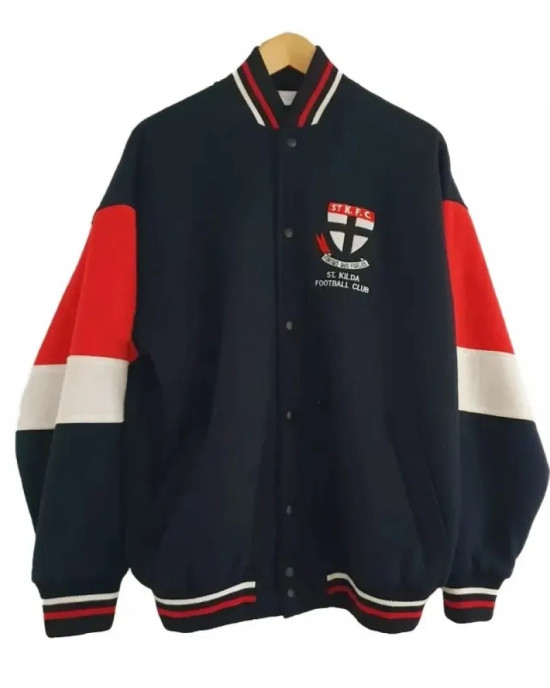 St Kilda Saints Vintage Retro Varsity Fleece Jacket St Kilda Saints Vintage Retro Varsity Fleece Jacket