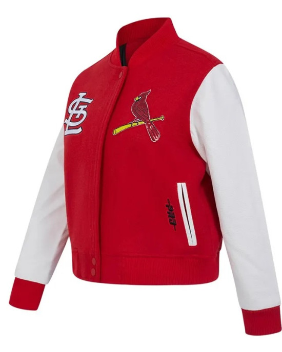 St. Louis Cardinals Game Day Classics Red Varsity Wool/Leather Jacket St. Louis Cardinals Game Day Classics Red Varsity Wool/Leather Jacket