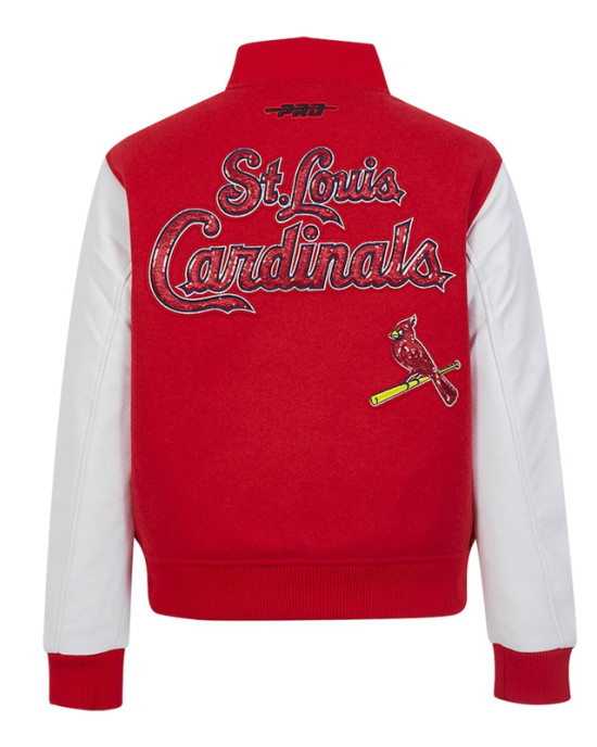 St. Louis Cardinals Game Day Classics Red Varsity Wool/Leather Jacket St. Louis Cardinals Game Day Classics Red Varsity Wool/Leather Jacket