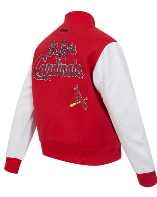 St. Louis Cardinals Game Day Classics Red Varsity Wool/Leather Jacket St. Louis Cardinals Game Day Classics Red Varsity Wool/Leather Jacket