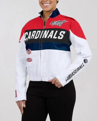 St. Louis Cardinals Racing Red/White Full-Zip Jacket