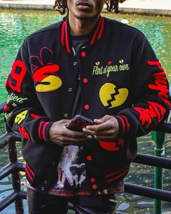 Strictly Stacked Playa’s Only Wool Varsity Jacket Strictly Stacked Playa’s Only Wool Varsity Jacket