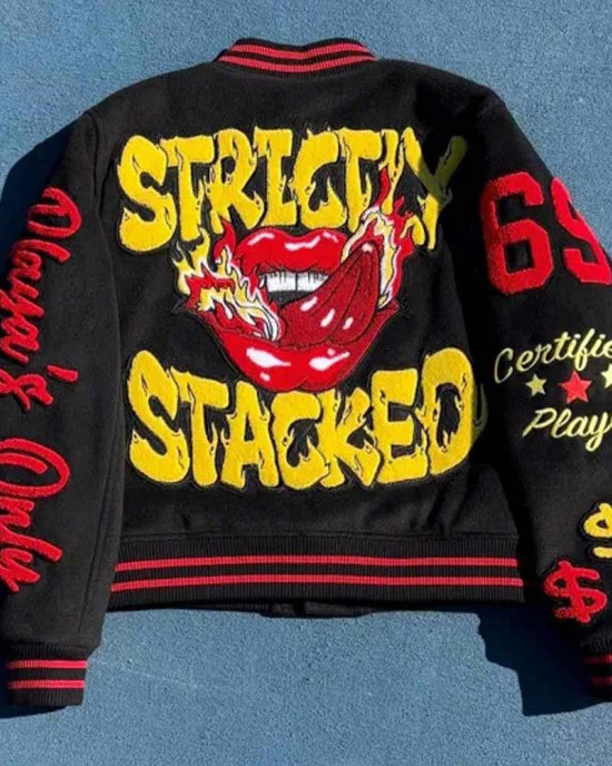 Strictly Stacked Playa’s Only Wool Varsity Jacket Strictly Stacked Playa’s Only Wool Varsity Jacket
