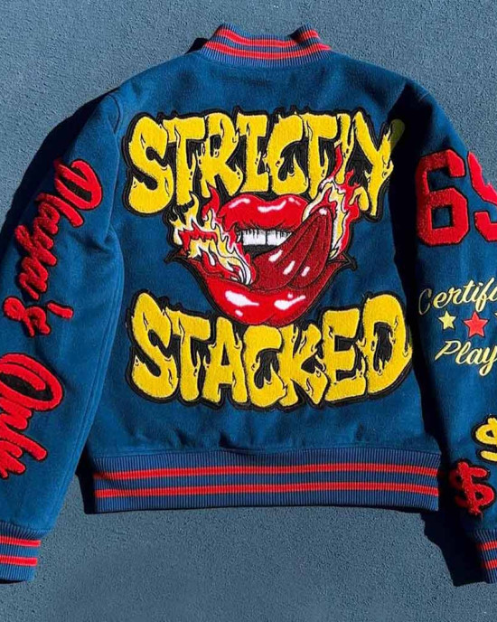Strictly Stacked Playa’s Only Wool Varsity Jacket Strictly Stacked Playa’s Only Wool Varsity Jacket