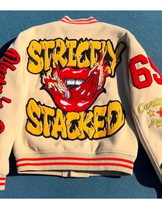 Strictly Stacked Playa’s Only Wool Varsity Jacket