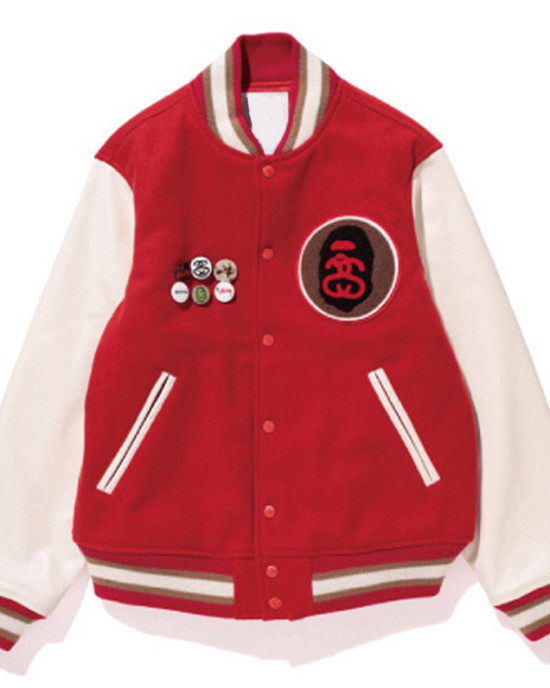 Stussy Bape Wool Varsity Jacket Stussy Bape Wool Varsity Jacket