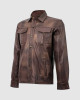 Summer Jacket - Brown Leather Shirt Summer Jacket - Brown Leather Shirt