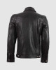 Summer Jacket -Leather Collar Biker Jacket in Black Summer Jacket -Leather Collar Biker Jacket in Black