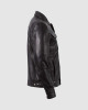 Summer Jacket -Leather Collar Biker Jacket in Black Summer Jacket -Leather Collar Biker Jacket in Black