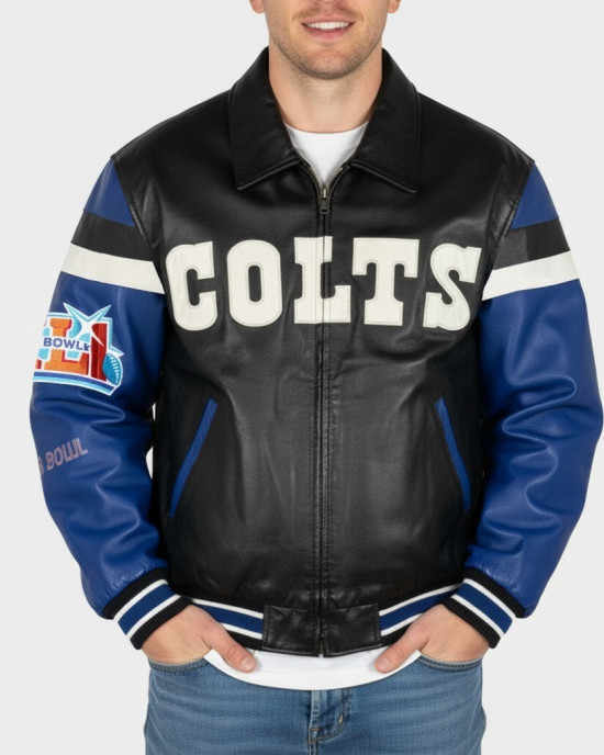 Super Bowl Champions Indianapolis Colts Leather Jacket