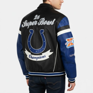 Super Bowl Champions Indianapolis Colts Leather Jacket