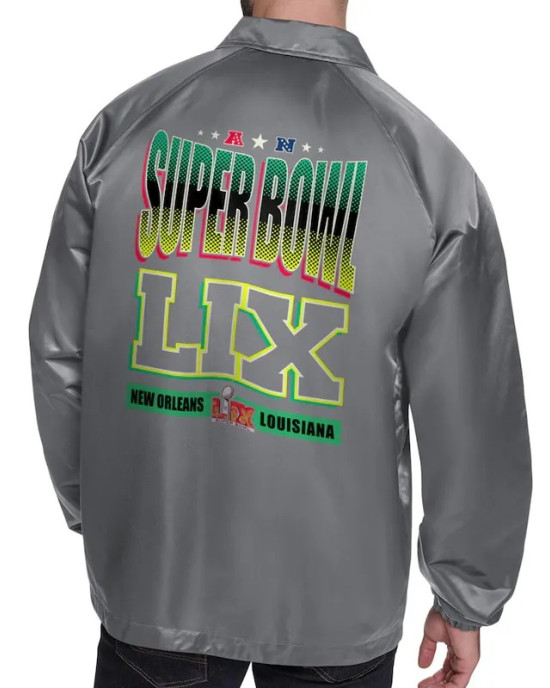 Super Bowl LIX Coaches Windbreaker Jacket Super Bowl LIX Coaches Windbreaker Jacket