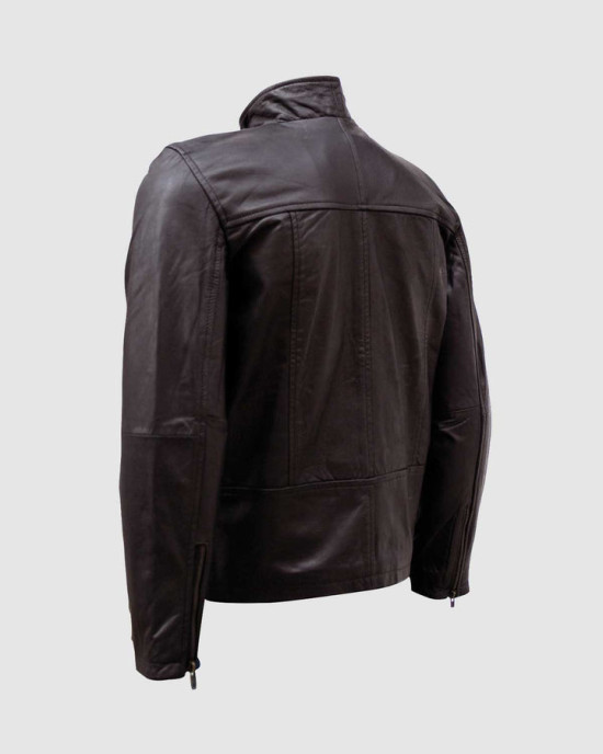 Super Slim Men Brown Leather Motorcycle Jacket Super Slim Men Brown Leather Motorcycle Jacket