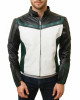 Superman Guy Gardner Black White Leather Jacket
