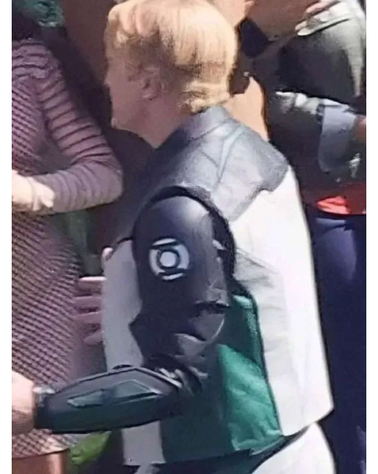 Superman Guy Gardner Black White Leather Jacket