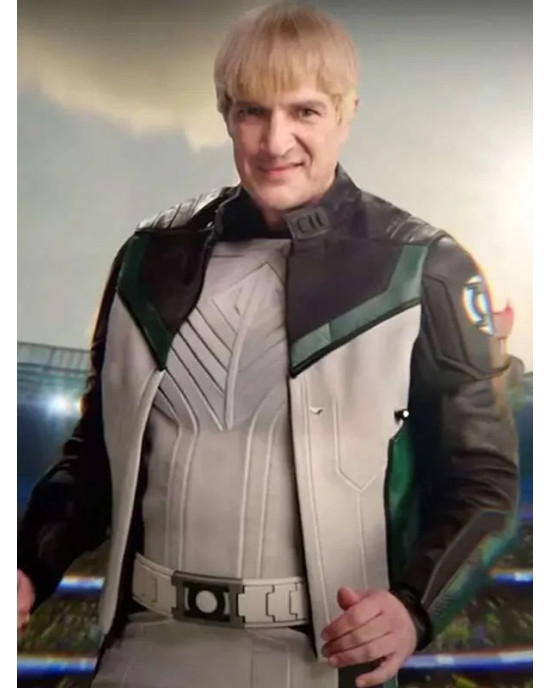 Superman Guy Gardner Black White Leather Jacket