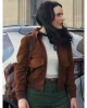Superman Lois Lane Bomber Brown Suede Leather Jacket