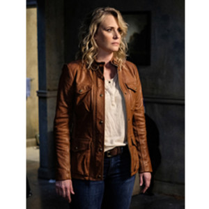 Supernatural Mary Winchester Brown Leather Biker Jacket