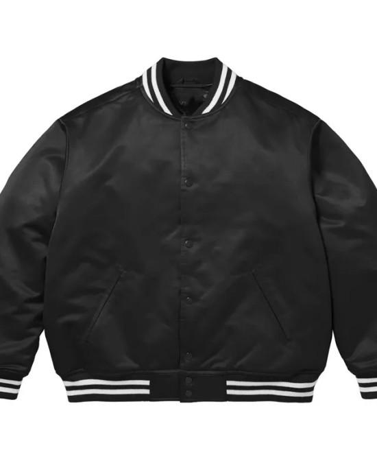 Supreme Full-Snap Varsity Satin Jacket