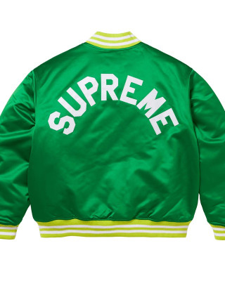 Supreme Full-Snap Varsity Satin Jacket