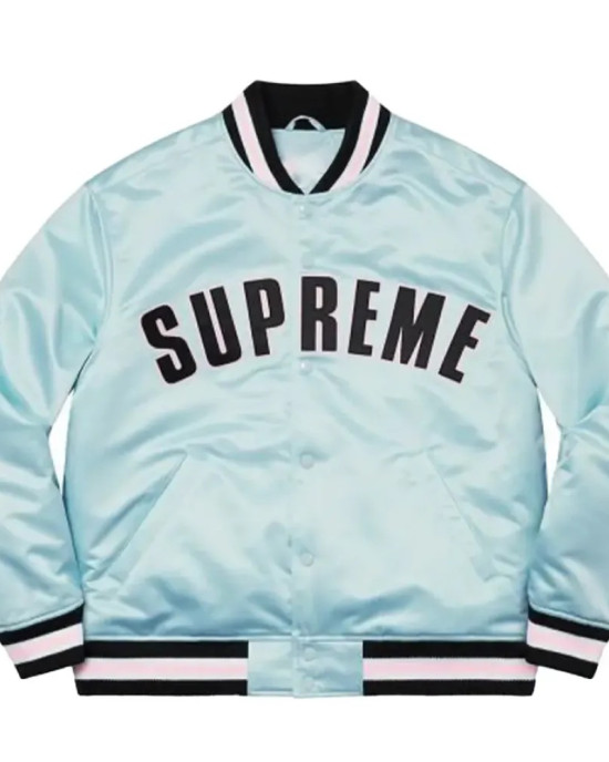 Supreme Love All Trust Few Blue Varsity Jacket Supreme Love All Trust Few Blue Varsity Jacket