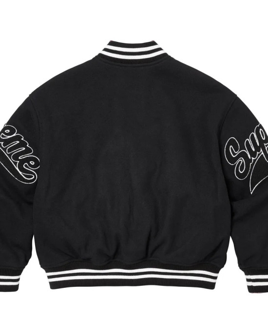 Supreme NY Veritas Full-Snap Wool Varsity Jacket Supreme NY Veritas Full-Snap Wool Varsity Jacket