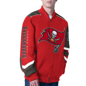Tampa Bay Buccaneers Prime Time Racing Full-Zip Red Cotton Jacket