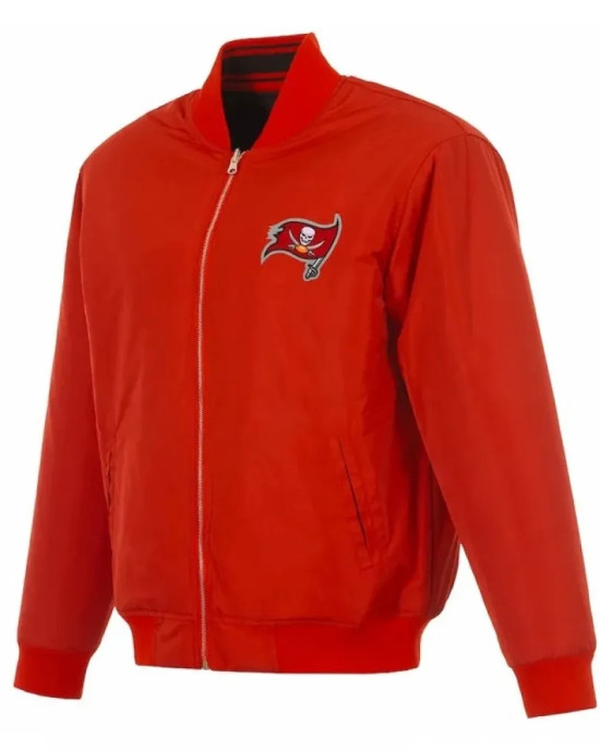 Tampa Bay Buccaneers Red/Black Full-Zip Reversible Flight Jacket