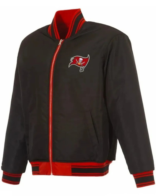 Tampa Bay Buccaneers Red/Black Full-Zip Reversible Flight Jacket