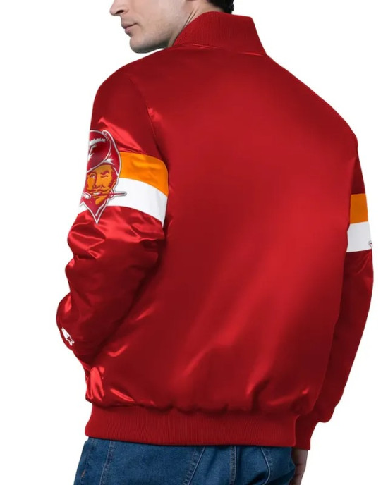 Tampa Bay Buccaneers Triple Option Varsity Satin Jacket