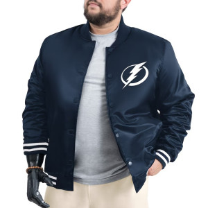 Tampa Bay Lightning Adaptive Bold Logo Varsity Satin Jacket