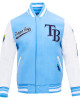 Tampa Bay Rays Script Light Blue Varsity Jacket Tampa Bay Rays Script Light Blue Varsity Jacket