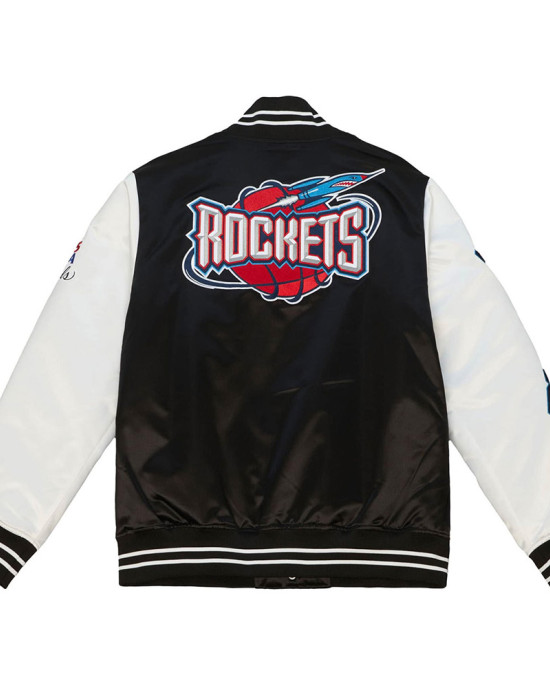 Team Origins Houston Rockets Varsity Satin Jacket Team Origins Houston Rockets Varsity Satin Jacket