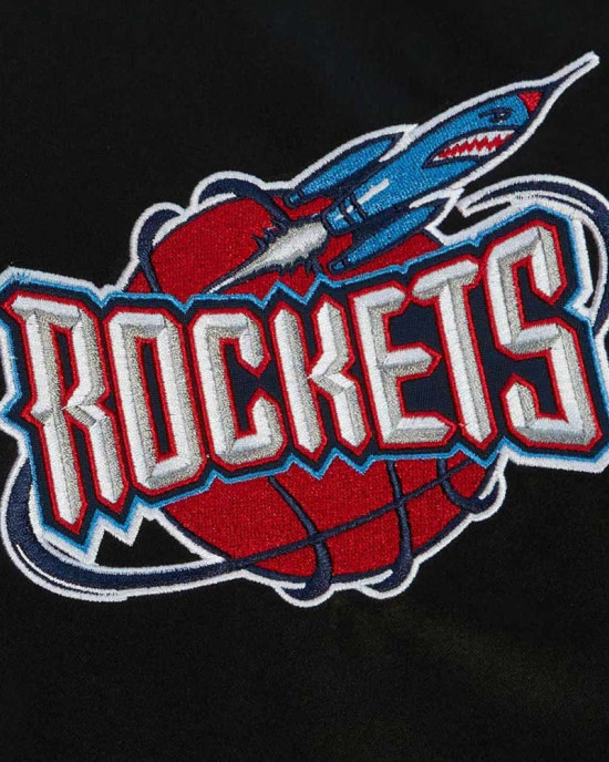 Team Origins Houston Rockets Varsity Satin Jacket Team Origins Houston Rockets Varsity Satin Jacket