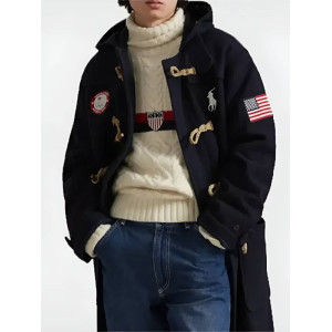 Team USA Winter Olympics 2026 Flagbearer  Wool Toggle Coat