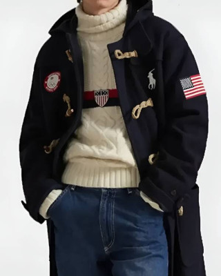 Team USA Winter Olympics 2026 Flagbearer  Wool Toggle Coat