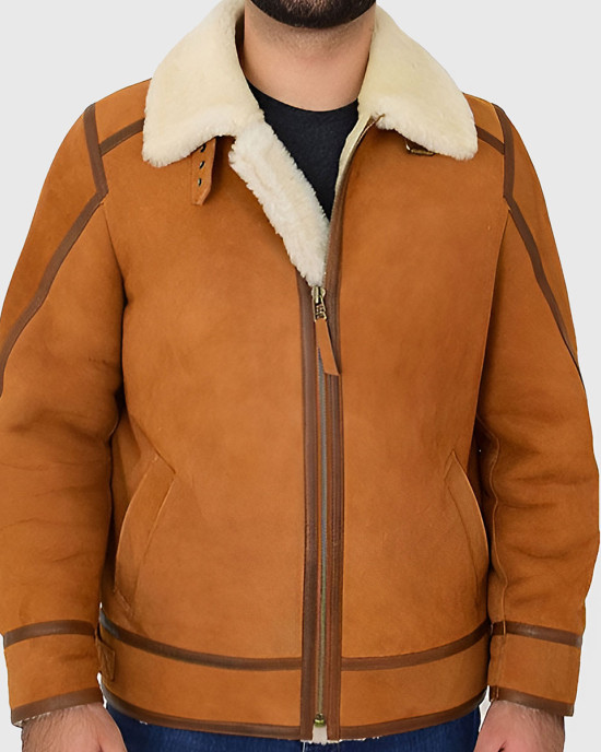 Tejan Men’s Brown B-3 Bomber Leather Jacket Tejan Men’s Brown B-3 Bomber Leather Jacket